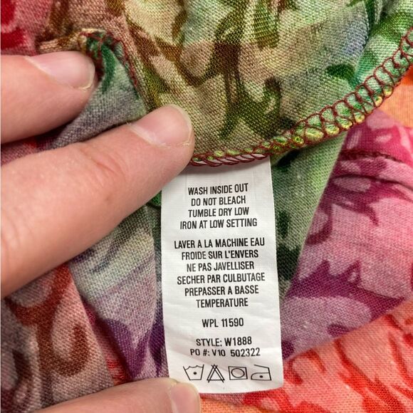 Space Needle T Shirt SZ M Rainbow Burnout Fabric Floral Print My Sport Souvenir - Picture 8 of 12